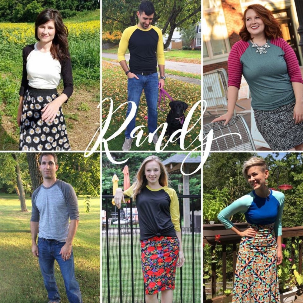 LuLaRoe Randy Tee Raglan Sleeves - Picture 3 of 3